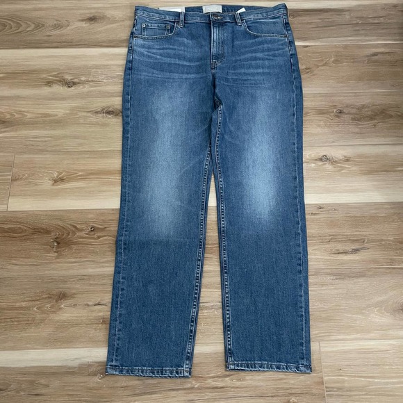NWT Everlane Men’s Straight Fit Jeans in Mid Blue sz 36x32